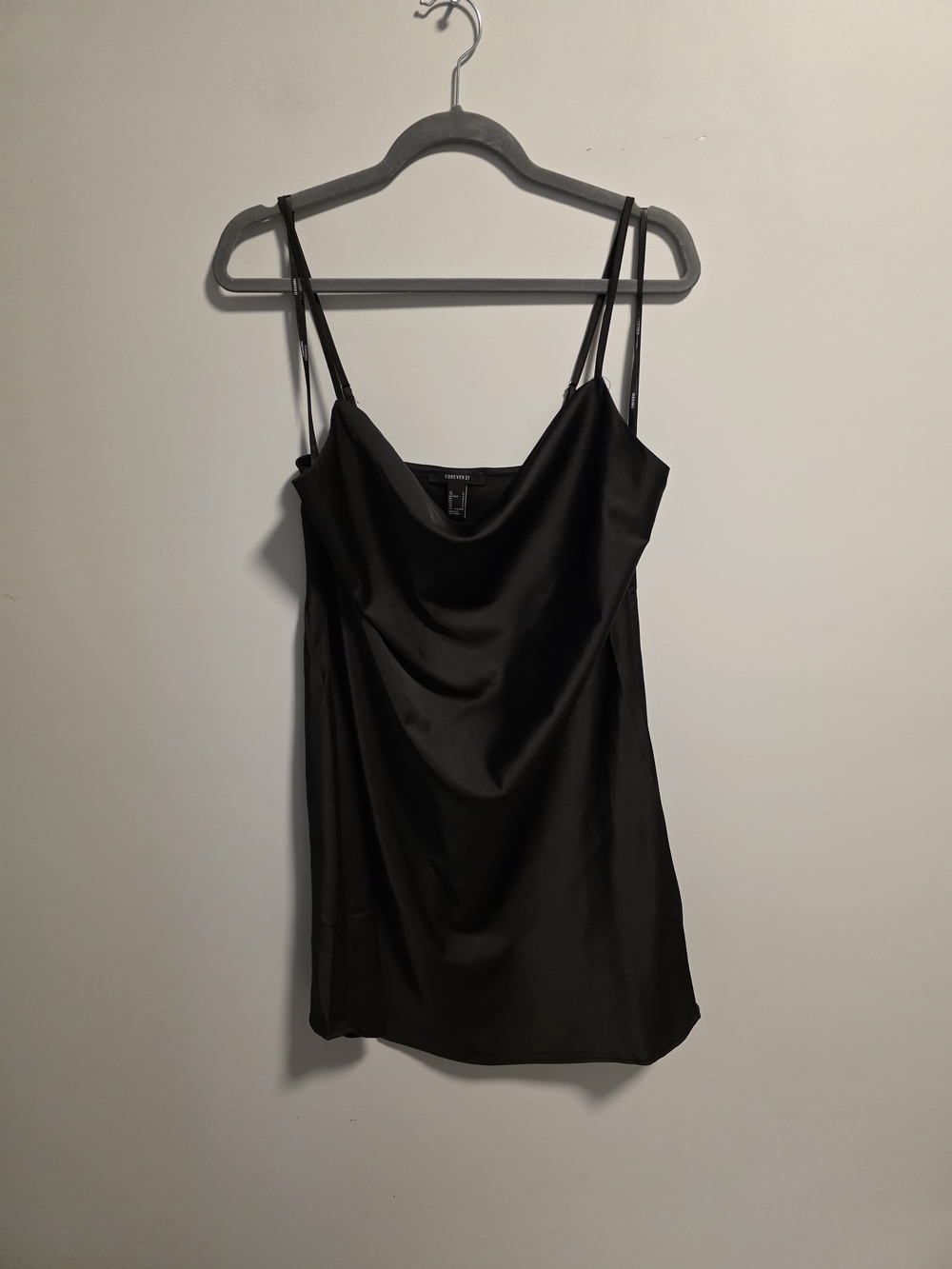 Forever 21 Black Satin Cowl Camisole
